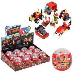 3" BUILDING BLOCK FIRE RESCUE ASSORTMENT - LLB Toys