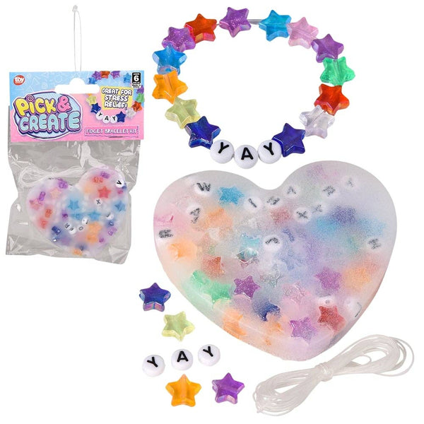 Pick N Create Heart Beaded Fidget Bracele 12ct - LLB Toys