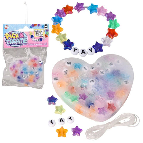 Pick N Create Heart Beaded Fidget Bracele 12ct - LLB Toys