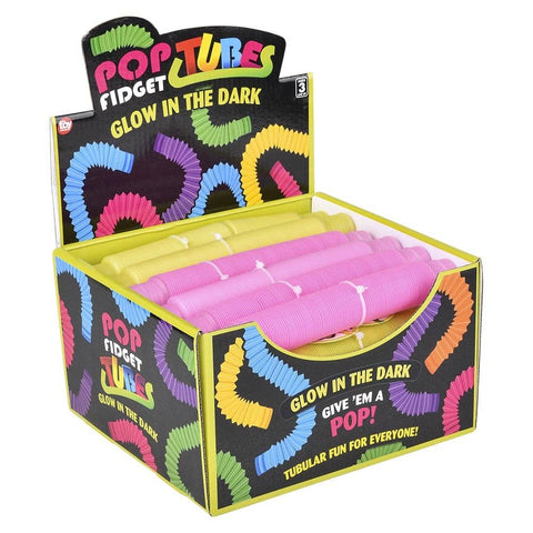 9" GLOW IN THE DARK POP FIDGET TUBE LLB Fidget Toys
