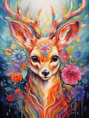 Fantasy Deer Canvas Wall Art print