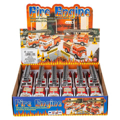 5.5" DIE-CAST PULL BACK FIRE TRUCK LLB Car Toys