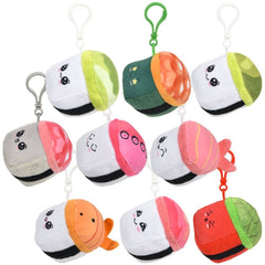 3" Sushi Embroided Faces Backpack Clip - LLB Toys
