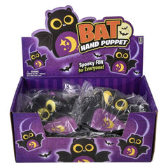 7" Bat Stretchy Hand Puppet 12ct- LLB Toys