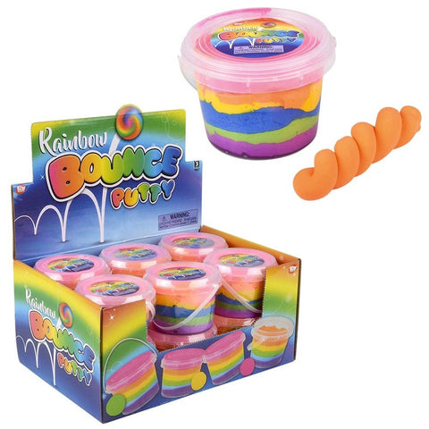 4" RAINBOW BOUNCING PUTTY LLB Slime & Putty