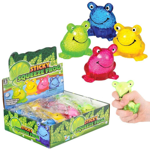 2.5" SQUEEZE STICKY FROG LLB kids toys
