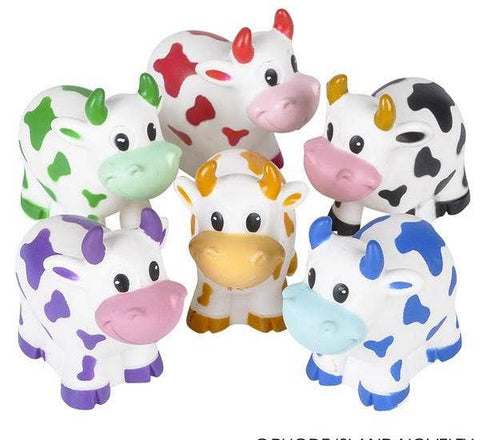 2" RUBBER WATER SQUIRTING COW LLB kids toys