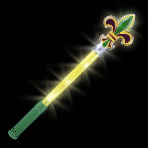 19" Light-Up Fleur De Lis Tri-Color Wand - LLB Toys