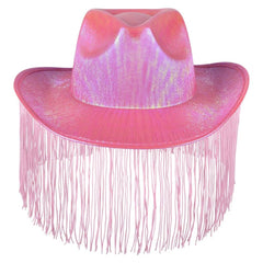 Colorful Cowgirl Hat With Tinsel 48ct - LLB Toys