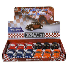 5" Diecast Pull Back 1967 VW Classic Beetle-Color Door
