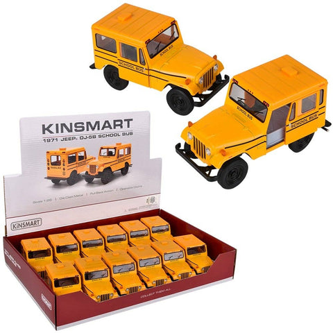 5" Diecast  1971 Jeep DJ-5B School Bus - LLB Toys