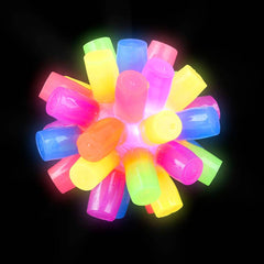 3" LIGHT-UP RAINBOW SPIKY BALL LLB Light-up Toys