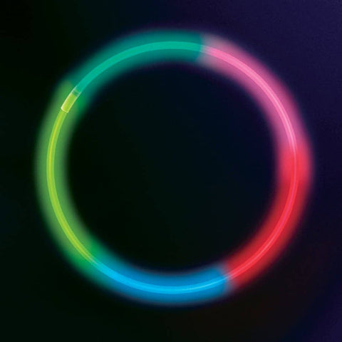 22" MULTICOLOR GLOW NECKLACE- 50 pc/tube - LLB Toys