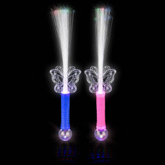 14.5" Light-Up Butterfly Fiber Wand- LLB Toys