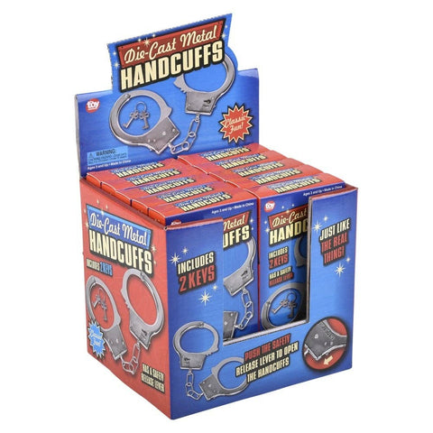 DIECAST METAL HANDCUFFS DISPLAY BOX LLB kids toys