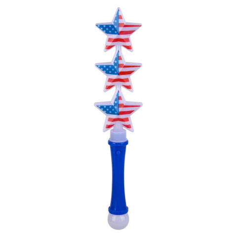 13" Patriotic Triple Star Wand - LLB Toys