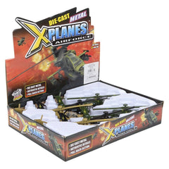 8" DIE-CAST PULLBACK APACHE HELICOPTER LLB Car Toys
