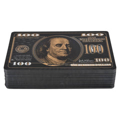 BLACK FOIL $100 BILL PLAYING CARDS LLB kids toys