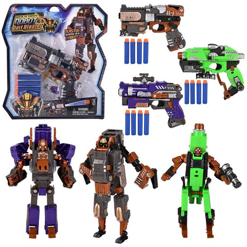 8" Robot Dart Blaster 6ct LLB kids toys