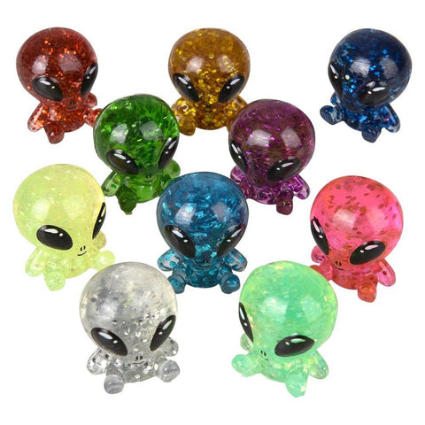 Mini Glitter Alien Figurine 1" 100 - LLB Toys