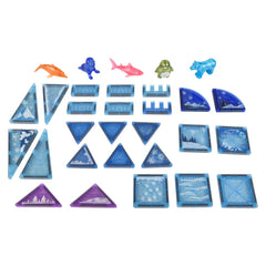 Aquatic Magnetic Tile Set 30pc - LLB Toys