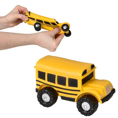 4.5" Stretch And Squish School Bus 12ct - LLB Toys