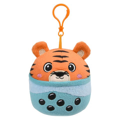 4" Bubble Tea Animal Backpack Clip - LLB Toys