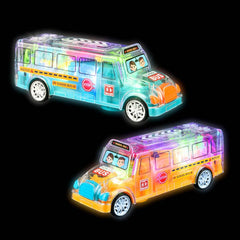 8" LIGHT-UP TRANSPARENT BUS LLB Light-up Toys
