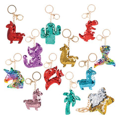 3" FLIP SEQUIN KEYCHAIN ASSORTMENT (36PCS/UN) LLB Keychain