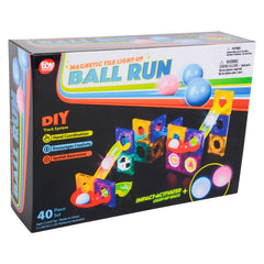 40pc Magnetic Tile Light-Up Ball Run - LLB Toys