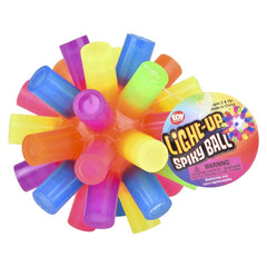 3" LIGHT-UP RAINBOW SPIKY BALL LLB Light-up Toys