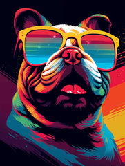 Bulldog POP ART Canvas Wall Art print