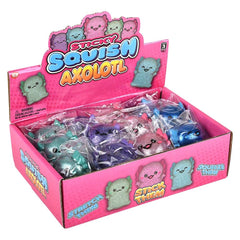 2.25" Squish Sticky Axolotl 12ct LLB Squishy Toys