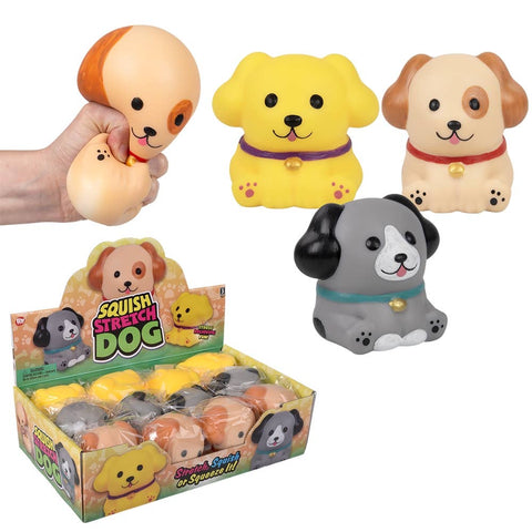 4" Squish And Stretch Dog 12ct - LLB Toys