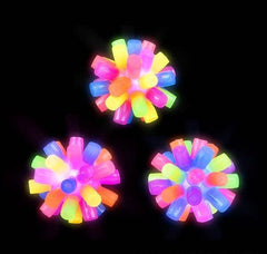 3" LIGHT-UP RAINBOW SPIKY BALL LLB Light-up Toys