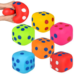 4.75" Squish And Roll Mega Marshmallow Dice 6ct - LLB Toys