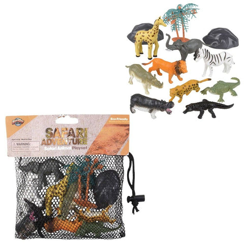 12PC SAFARI MESH BAG PLAY SET LLB kids toys