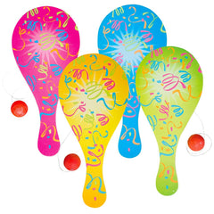 9" NEON PADDLE BALL GAME LLB kids toys
