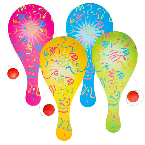 9" NEON PADDLE BALL GAME LLB kids toys