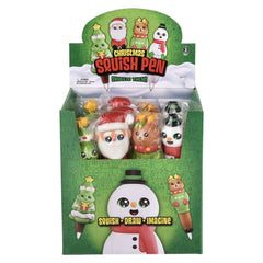 7" Christmas Squish Pen 12ct LLB Squishy Toys