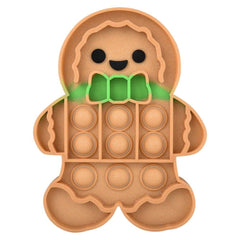 GINGERBREAD MAN GLITTER BUBBLE POPPES 6" LLB Christmas