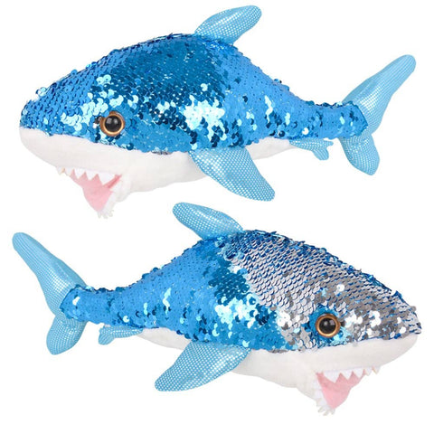 10" SEQUIN GREAT WHITE SHARK LLB kids toys