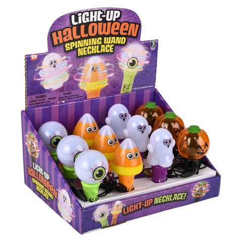 Halloween Light Up Spinning Wand Necklace 4.5" - LLB Toys
