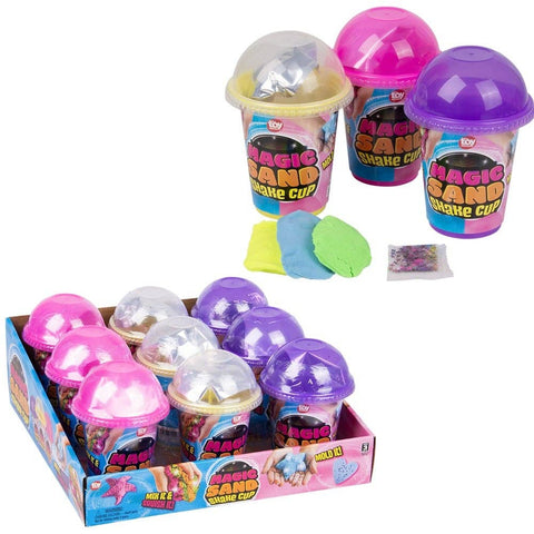 Magic Sand Shake Cup 5.75" 9ct - LLB Toys