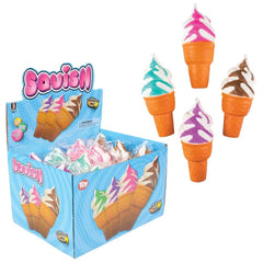 SQUISH ICE CREAM (12/DISPLAY) 6" LLB Squishy Toys