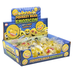 2.25" SQUEEZY BEAD EMOTICON BALL LLB kids toys