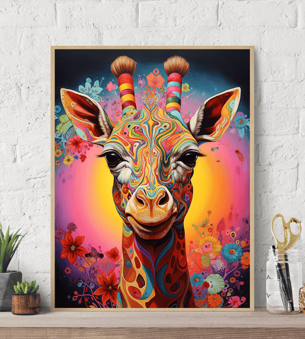 Fantasy Giraff Canvas Wall Art print
