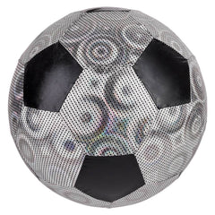 Silver Shiny Metallic Fabric Soccer Ball 16"  - LLB Toys