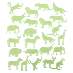 Glow In Dark Animal Stickers 24ct - LLB Toys
