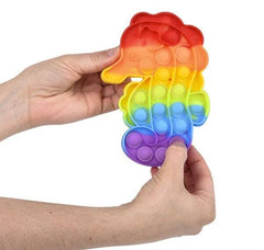 6.25" RAINBOW SEAHORSE BUBBLE POPPERS LLB kids toys